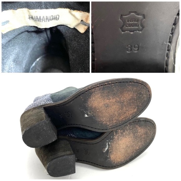 HUMANOID Suede Leather Classic Ankle Bootie in Metallic Gray - Picture 9 of 10